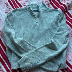 Gray Quarter-Zip Sweater